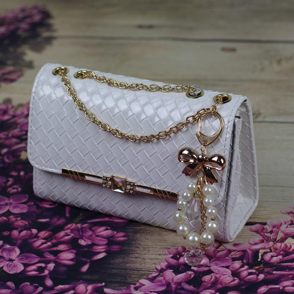 Túi Đeo Chéo Thời Trang Kẻ Caro - Trắng