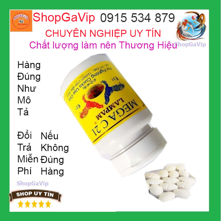 Mega c21 thuôc nuôi gà đá cao cấp thái lan hủ 100 viên