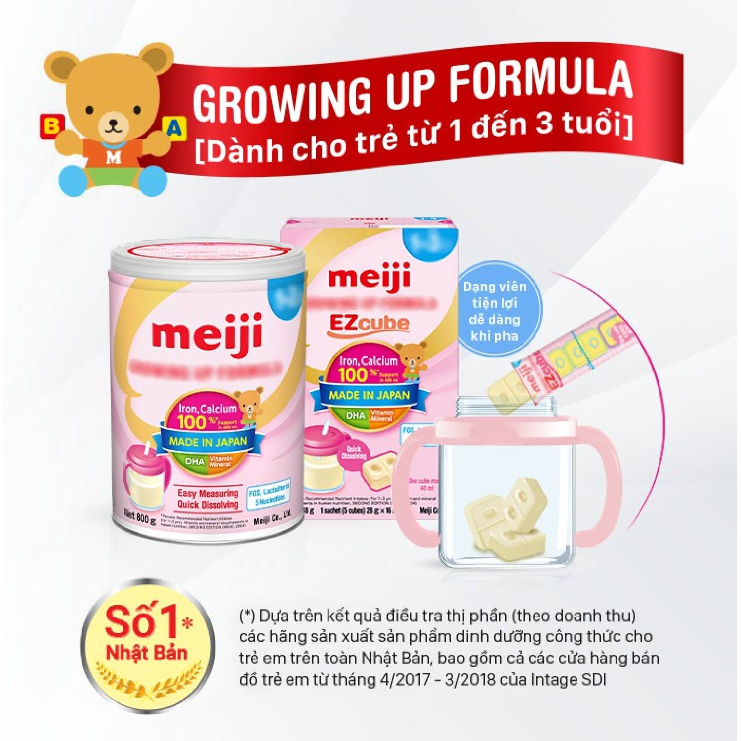 [Date T12/24][ FREESHIP MAX ]Sữa Bột Meiji Nhập Khẩu Số 1 Lon 800g (12-36 tháng)