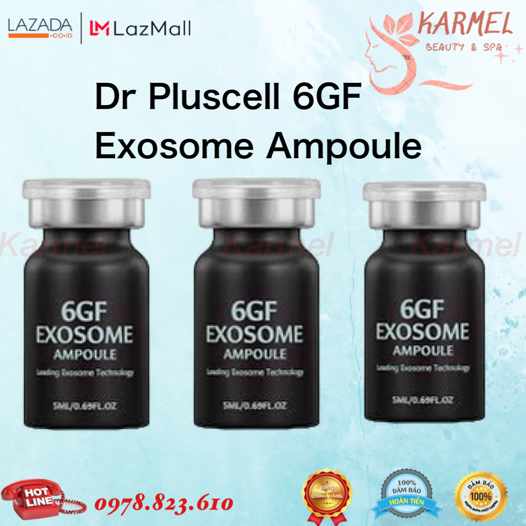 Tế bào gốc D r Plus cell 6 G F Exo some Ampoule trẻ hoá & căng bóng da, làm đầy sẹo lõm  - Karmel Chính Hãng