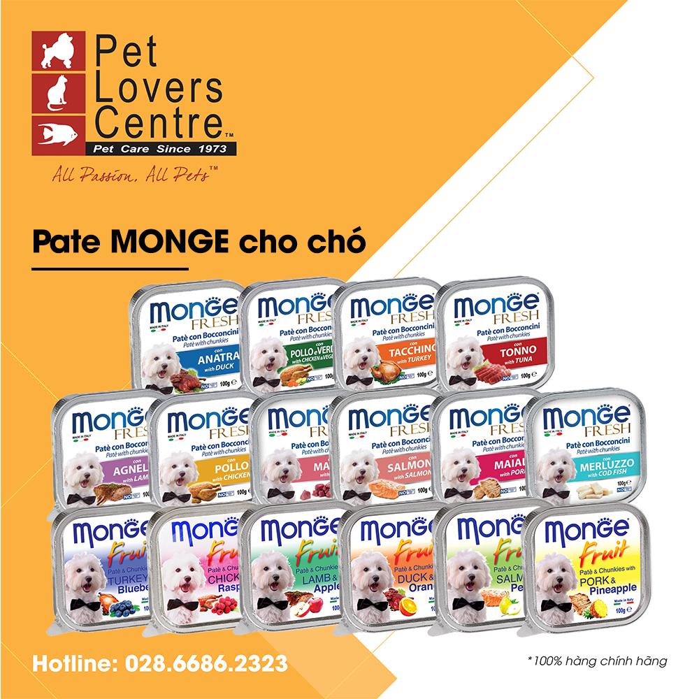 [Đủ vị] Pate cho chó  MONGE 100G