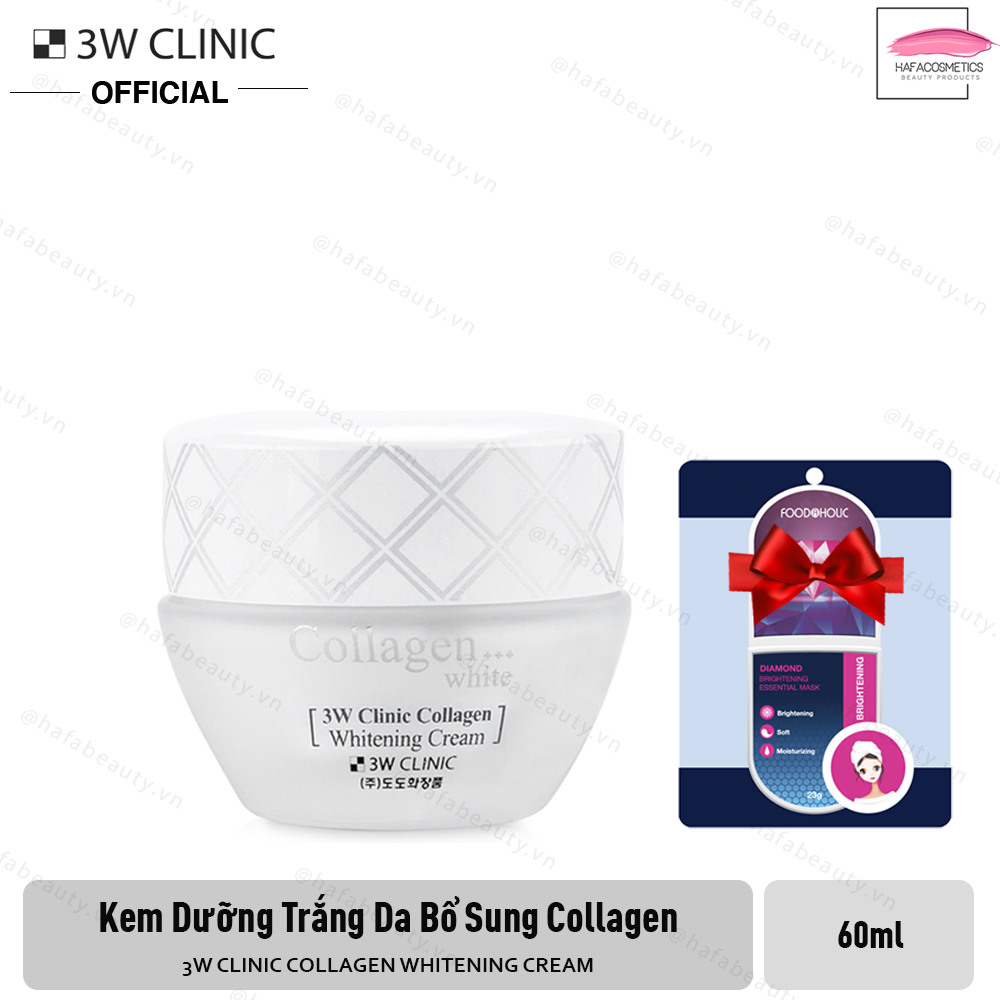 Kem dưỡng trắng da bổ sung collagen 3W CLinic Collagen Whitening Cream 60ml