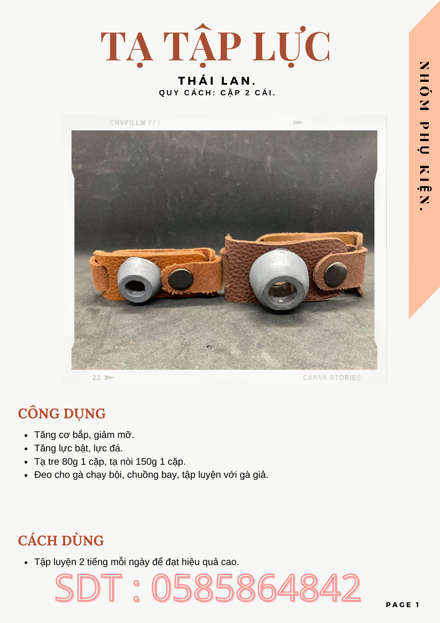 TẠ CHÌ TẬP LỰC CHO GÀ TRE 1 CẶP 2 CHÂN