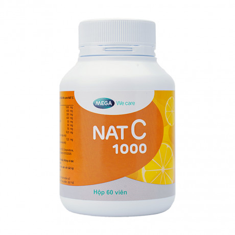 Mega We Care Nat C 1000 (Chai 30-60 viên) - Vitamin C 1000