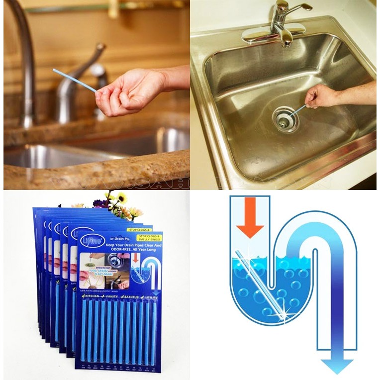 [HCM]Que thông tắc cống bồn rửa (vỉ gồm 12 que)