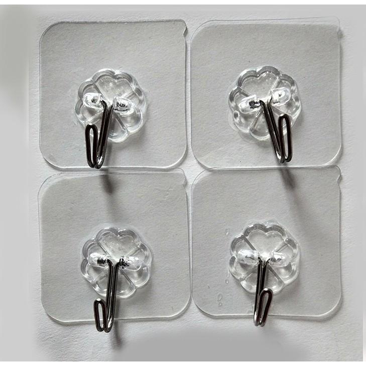 [COMBO 20] Móc Treo Đồ Dán Tường Trong Suốt Siêu Dính, Siêu Chịu Lực - Móc Treo Đồ Nhà Tắm, Nhà Bếp,...