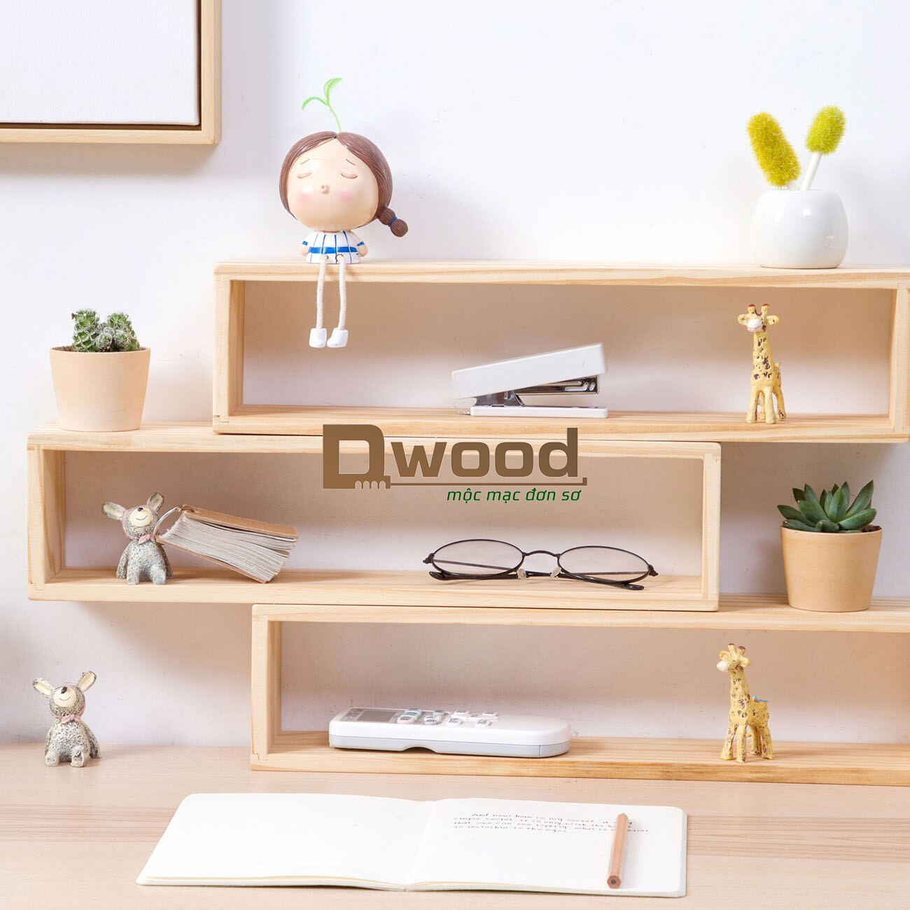 [HCM][Decor] Kệ gỗ để bàn trang trí Dwood - 1 cái