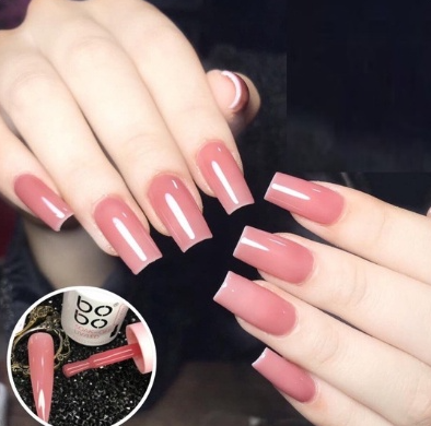 Sơn thạch Bobo màu hồng baby, sơn gel thạch hồng MOON NAIL