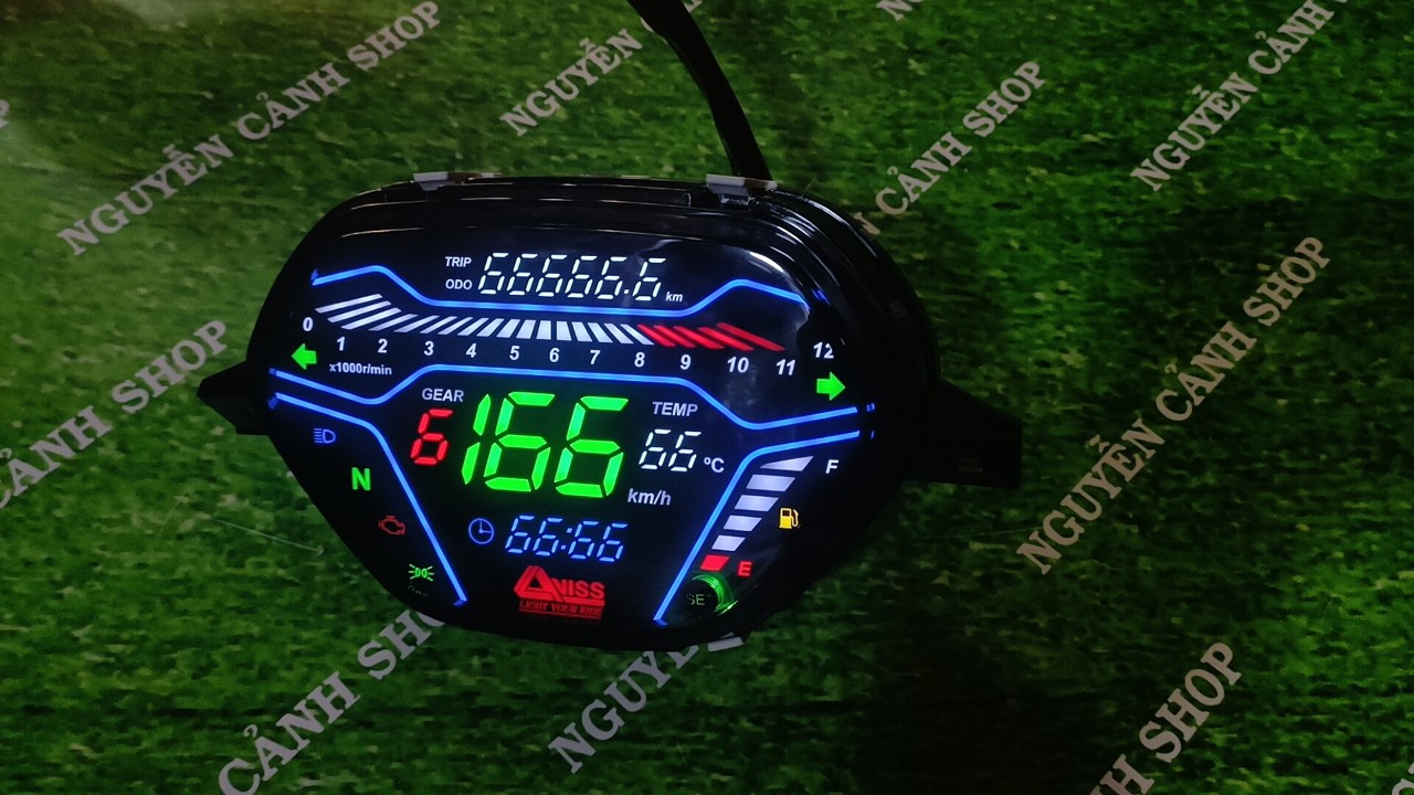 Đồng hồ điện tử mẫu 2023 gắn xe wave nhỏ