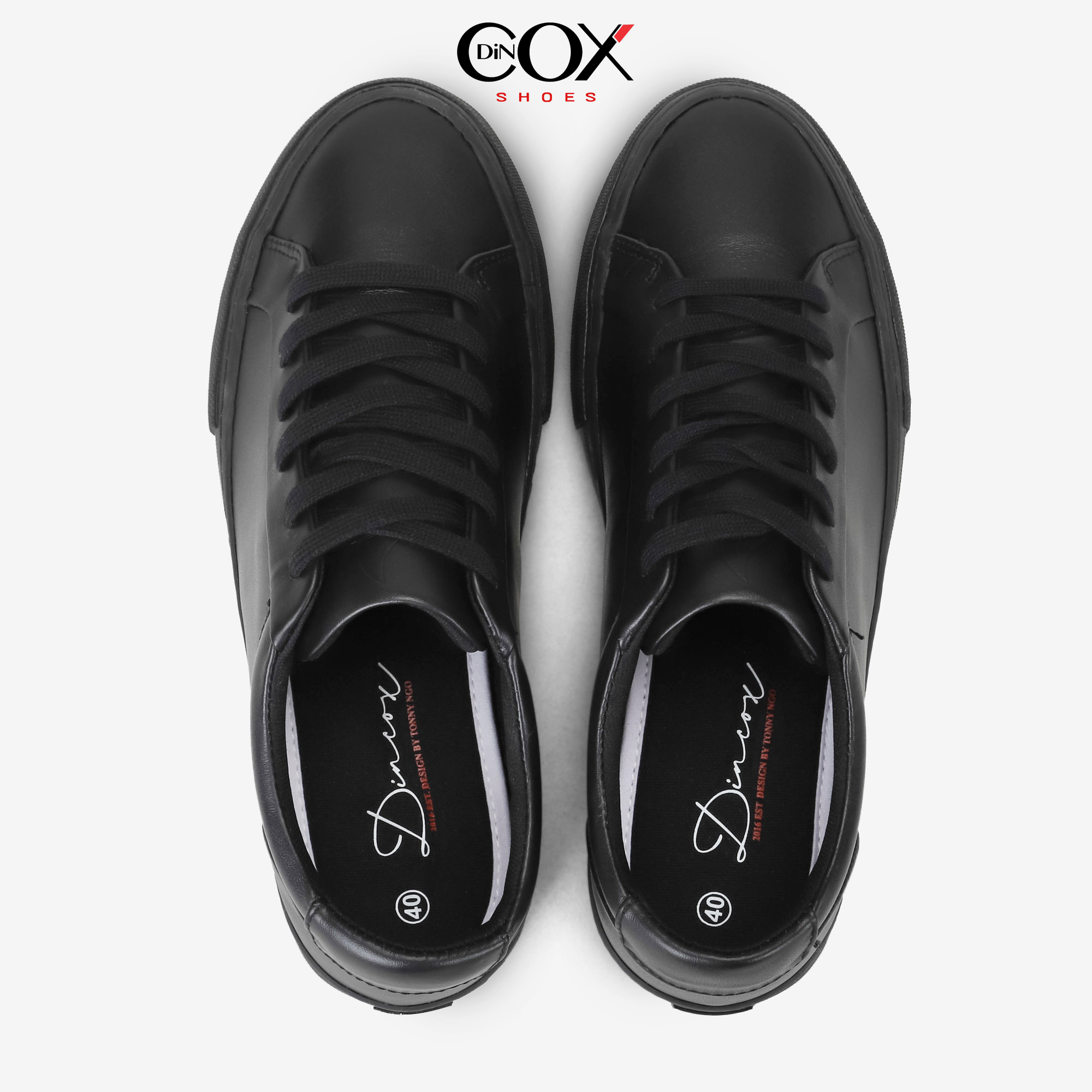 Giày Sneaker Da Unisex DINCOX-D20 BLACK