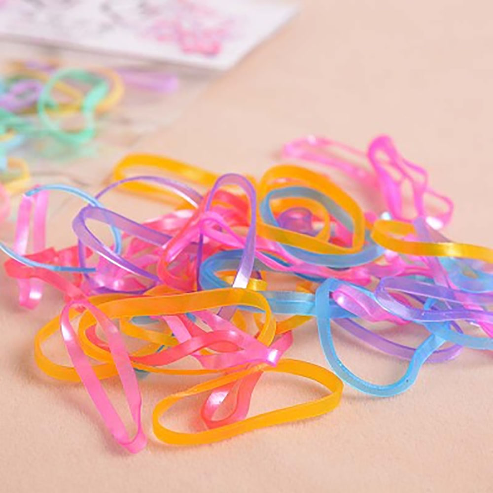 Túi 100g thun cột tóc nhiều màu (Tặng túi ZIP xinh xắn) Phụ Kiện 68