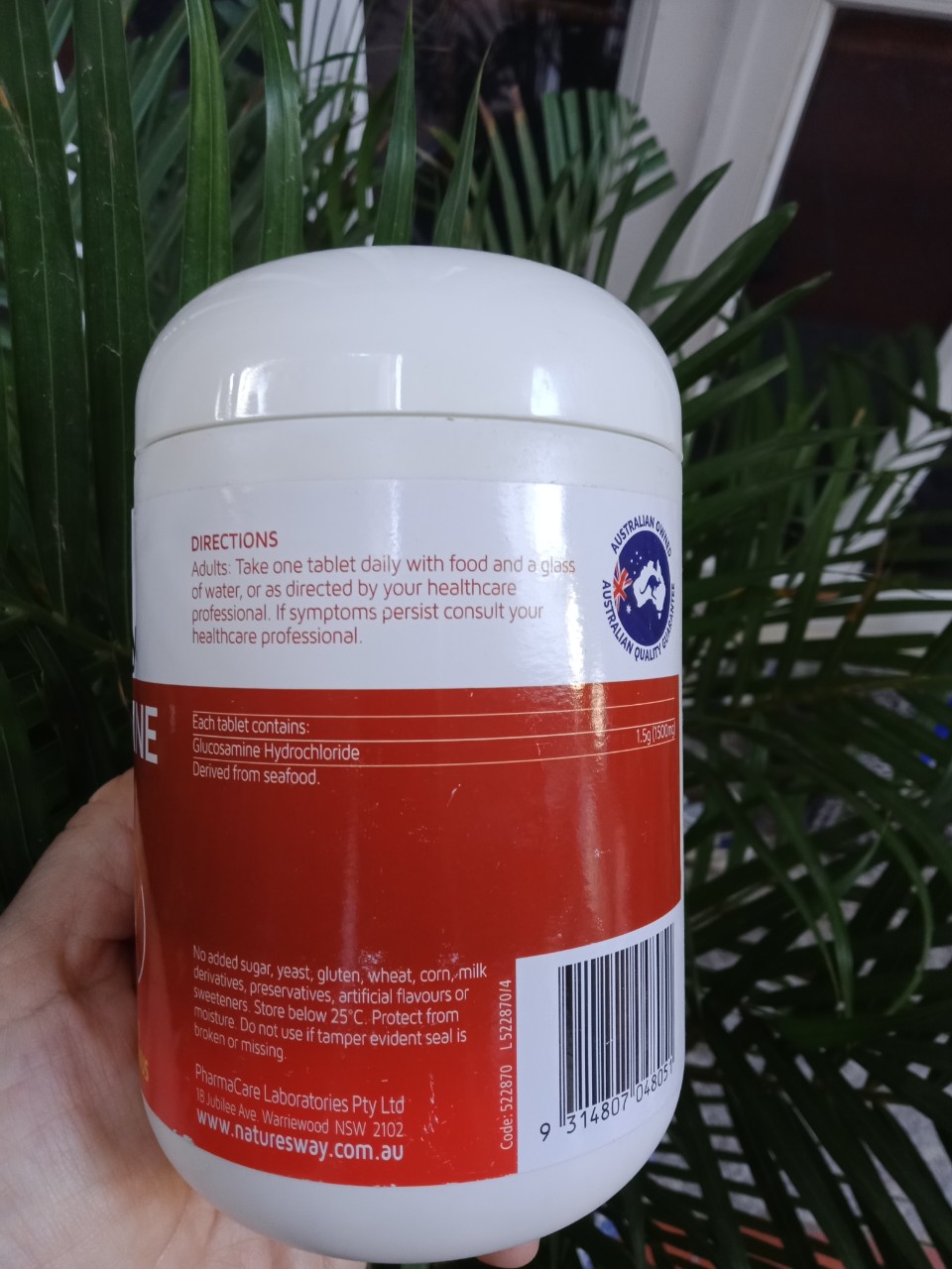 Glucosamine 1500mg  Nature's way 200v Viên nén
