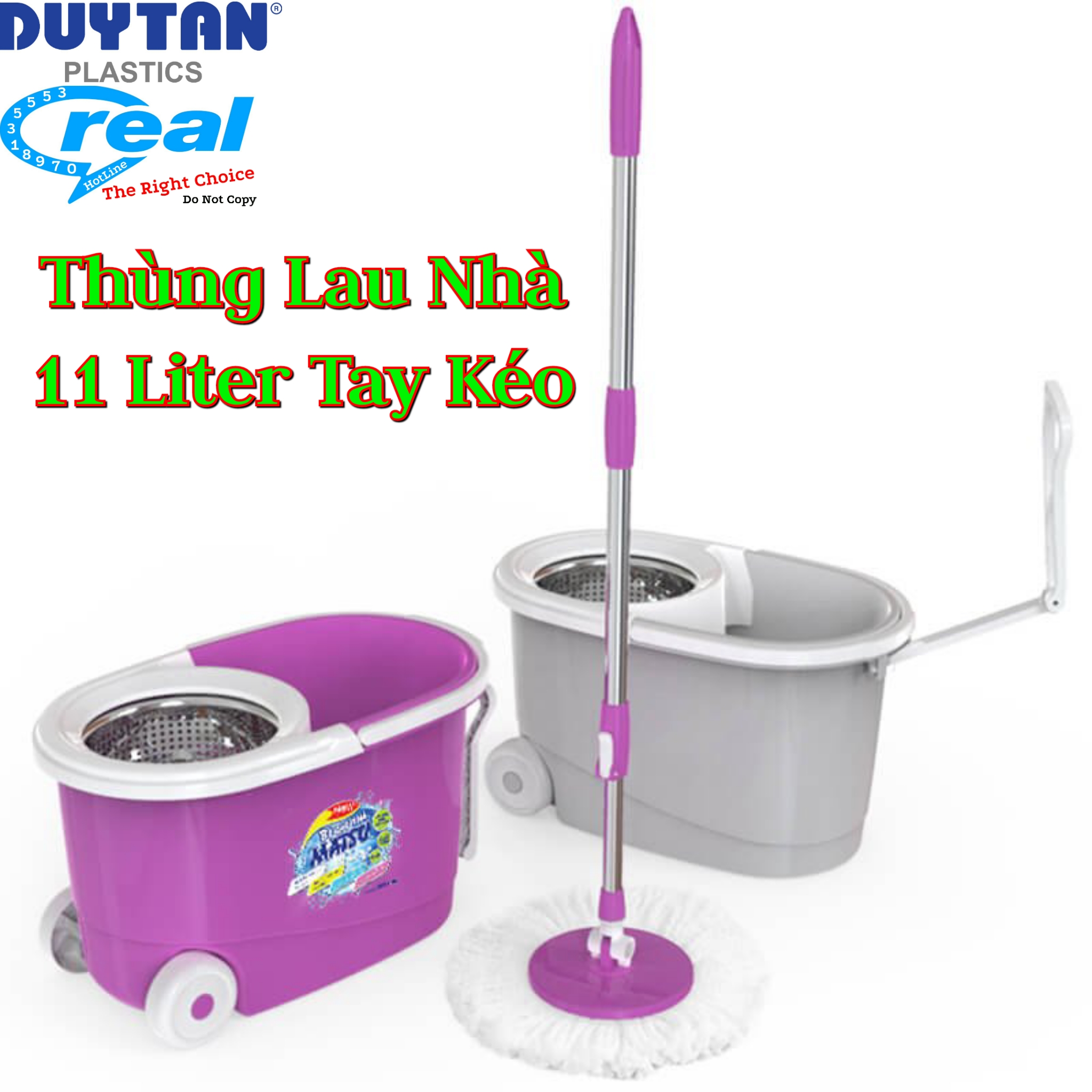 Thùng lau nhà 360 độ matsu duy tân 9 lít/10 lít/11 lít& 14 liter
