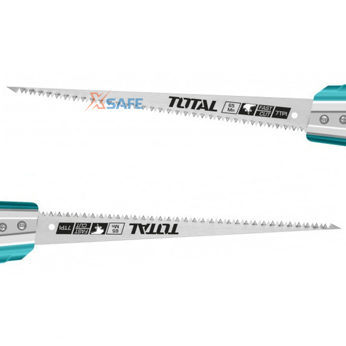 Hand saw the compa total THCS30026 design sharp tip, saw straight material SK5 premium for durability, good heat resistance, step teeth 7tpi with sharp high distribution genuine xsafe