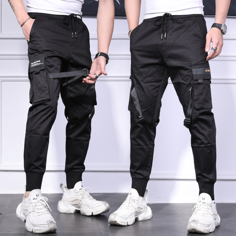 Quần JOGGER Túi Hộp Phối Dây Chéo Cá Tính Chất Kaki Trơn Co Giãn Thời Trang 4MENHCM JOGGER 9000025C
