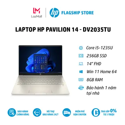 [Voucher 1.5 triệu]Laptop HP Pavilion 14-dv2035TU,Core i5-1235U,8GB RAM,256GB SSD,Intel Graphics,14