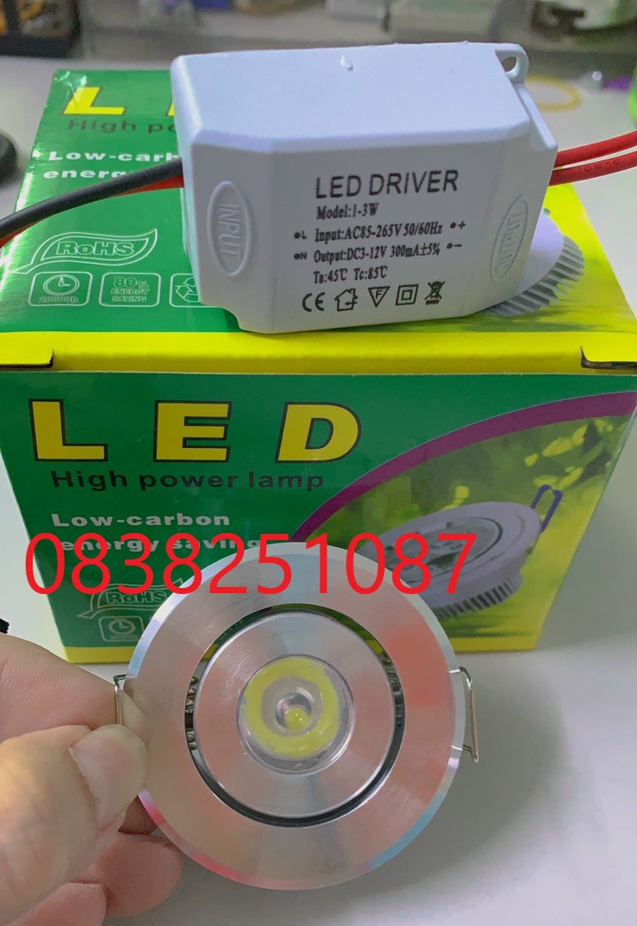 Đèn led âm trần mắt ếch 1w 45mm