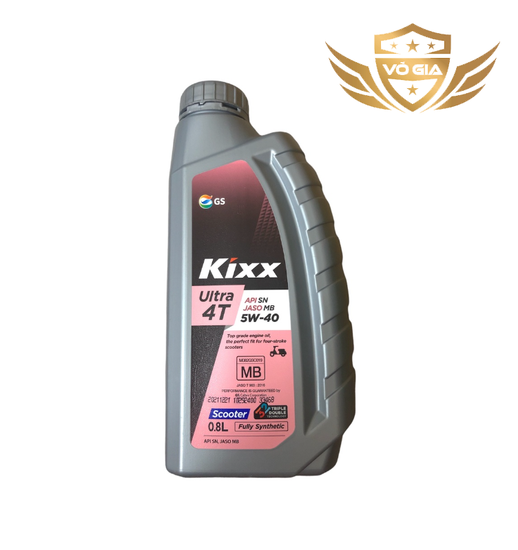 Nhớt Kixx Ultra Scooter 4T 5W40 800ml - Nhớt Full Tổng Hợp 100% Cho Xe Tay Ga