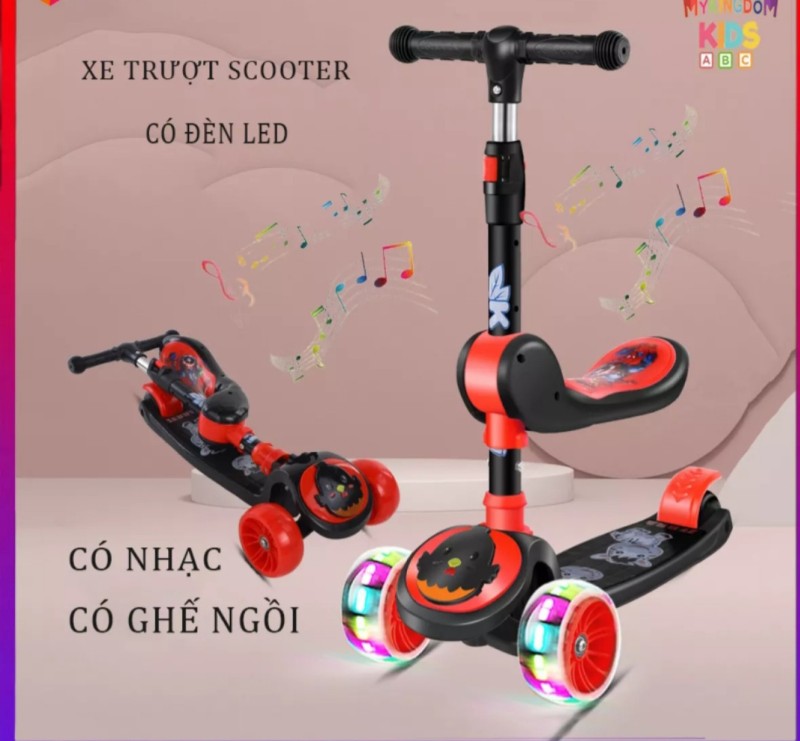 Mua XE TRƯỢT CHO BÉ + CHÒI CHÂN COMBO 2IN1 - LOẠI CAO CẤP SIÊU TRẮC CHẮN - e  scooter - xe trượt  scooter - đồ chơi  trẻ em