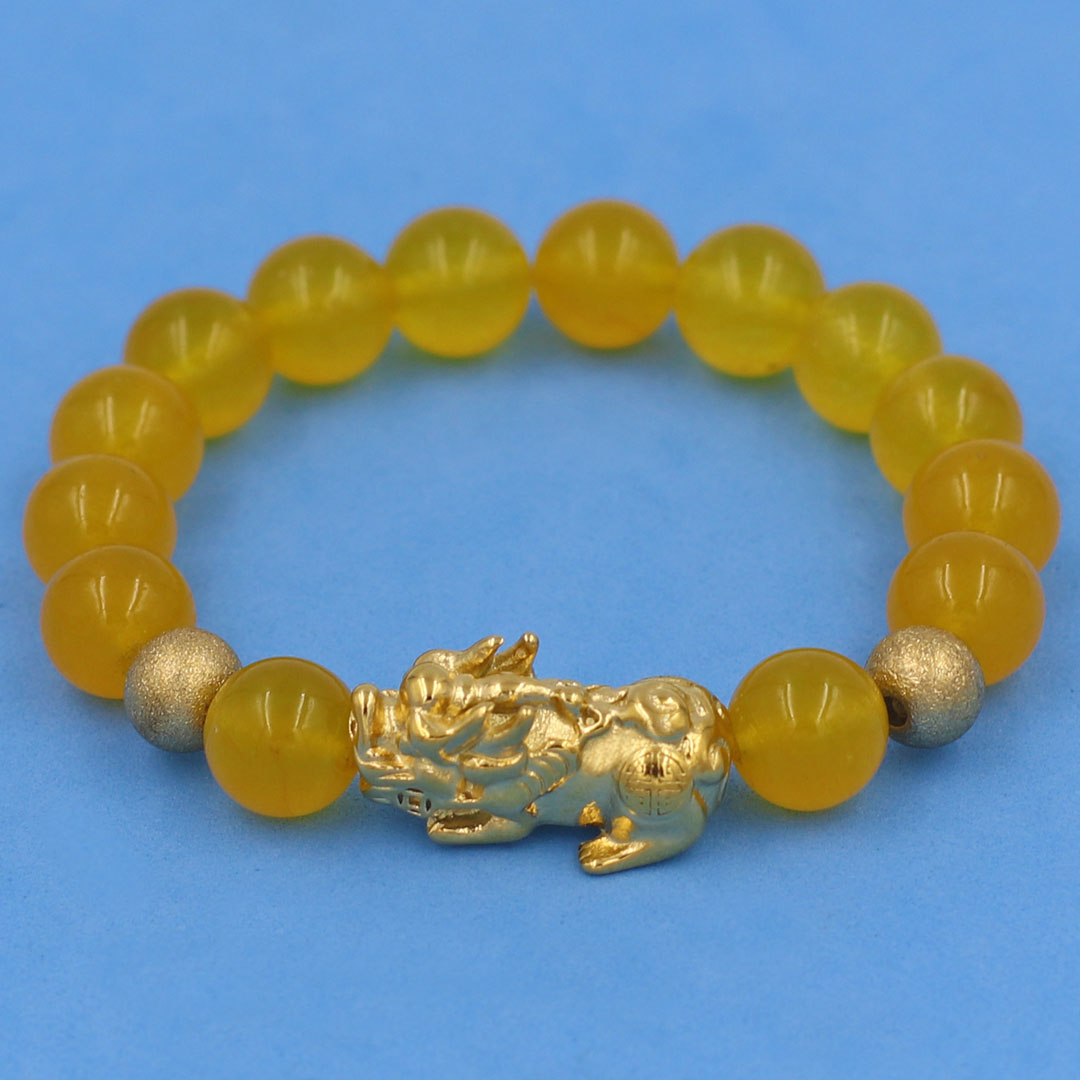 Bracelet feng shui stone quartz gold 10 cups maidservant retired gold VTTAVTHVHB10-Case par needle, Tory