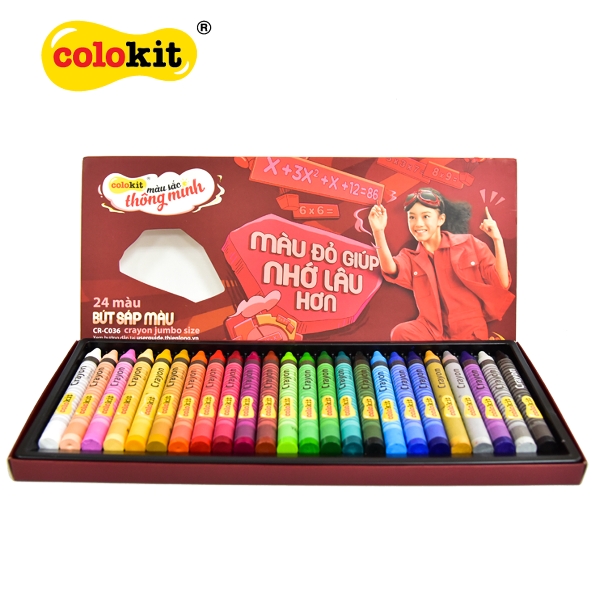 Bút sáp màu jumbo colokit cr-c036