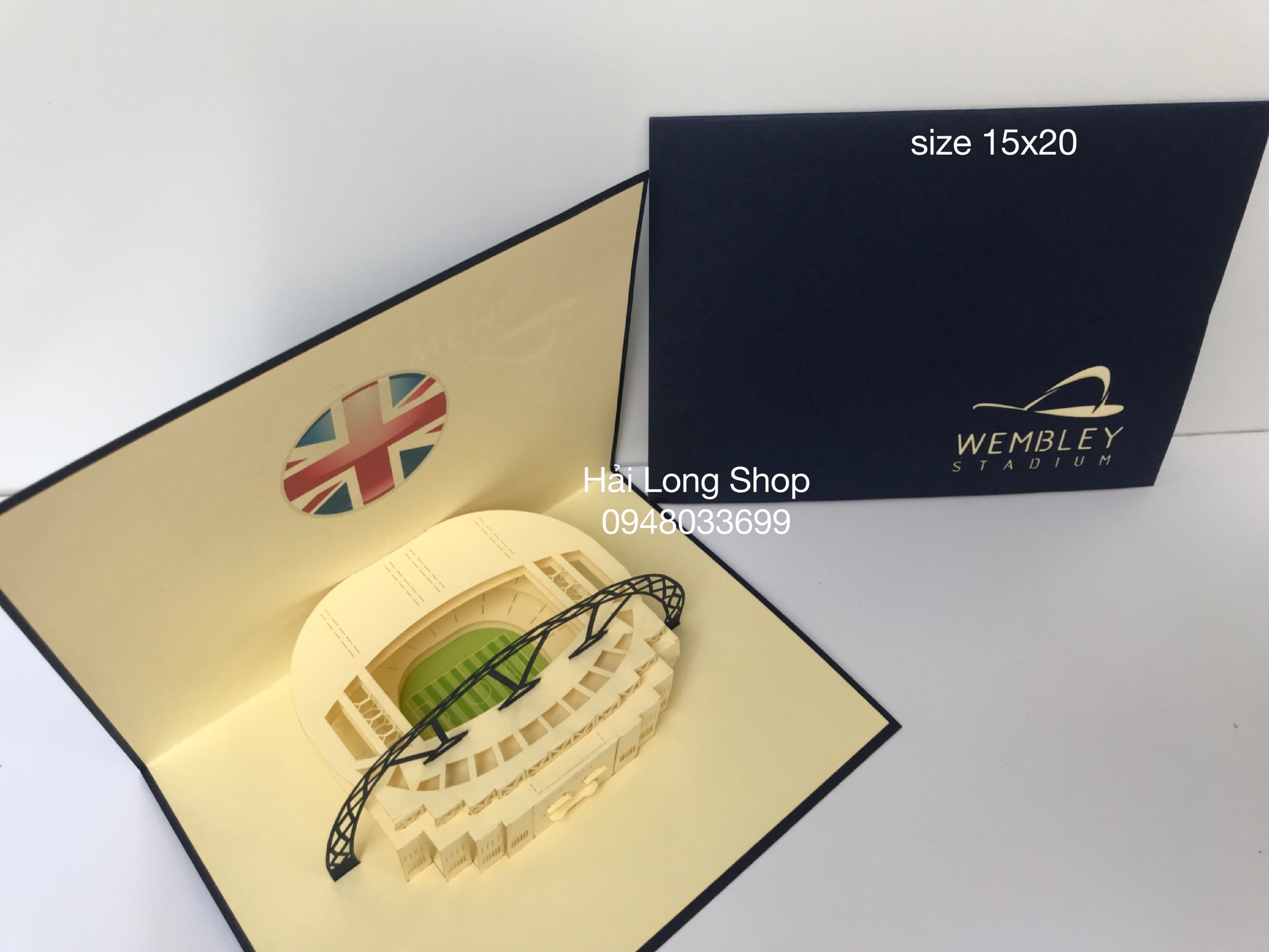 Sân Bóng Wembley - Stadium - Thiệp 3D ( mở 90 độ )