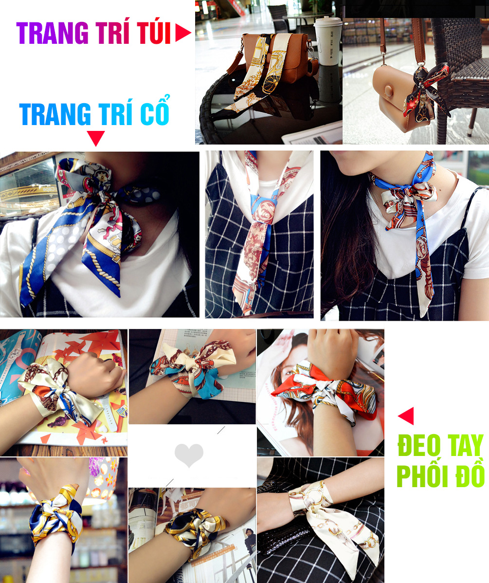 Khăn Lụa Trang Trí Túi Quấn Cổ Tay PO45 - Bích Phương Sốp