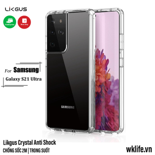 Ốp Samsung S21 Ultra 5G Chống Sốc Trong Suốt Likgus Crystal Anti Shock thumbnail