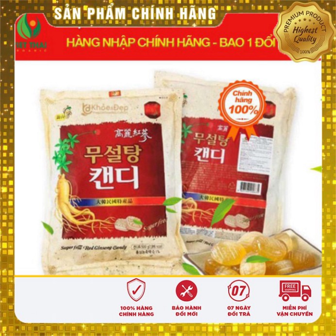 Kẹo sâm hàn quốc không đường bồi bổ sức khoẻ kẹo sâm không đường hàn quốc