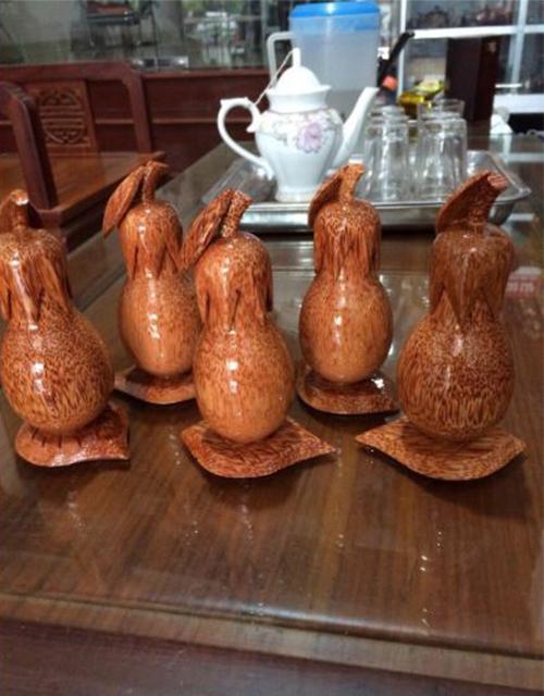 Lọ đựng tăm - hũ tăm gỗ dừa độc đáo