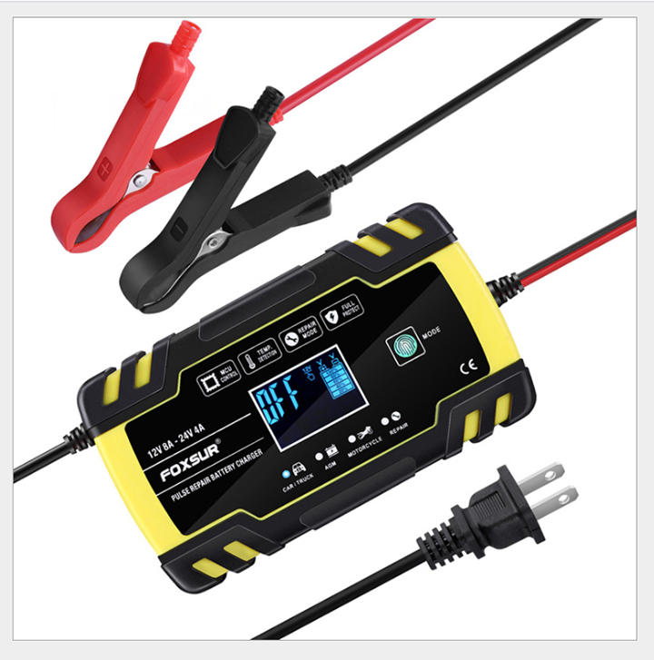 Sạc bình ắc quy 12V-24V/8A có khử sunfat bảo dưỡng phục hồi ắc quy thông minh tự ngắt khi đầy, sac binh ac quy 24v, sac xe ô tô