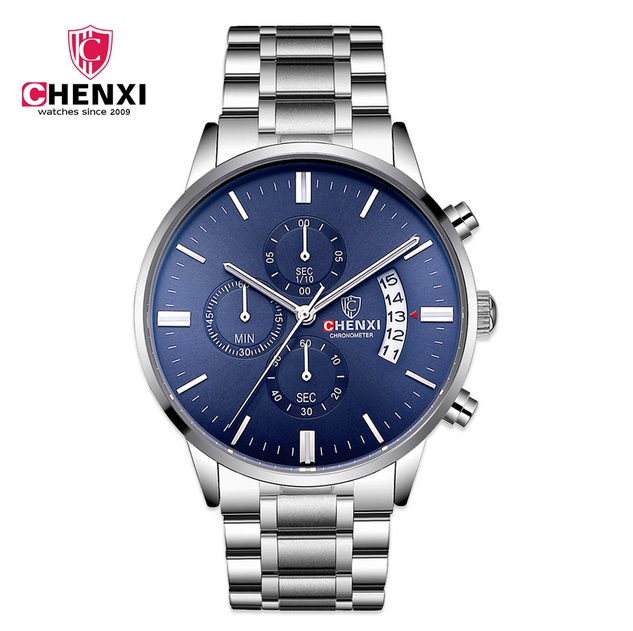 Đồng hồ nam dây thép 6 kim Chenxi 907