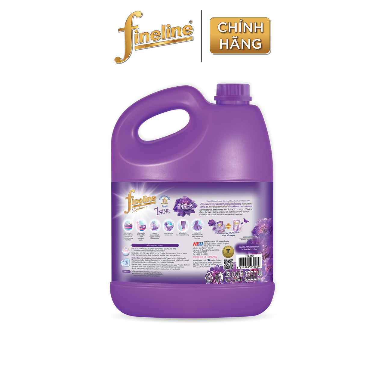 Nước Xả Fineline Violet Dream (Tím) Can 3500 ml.