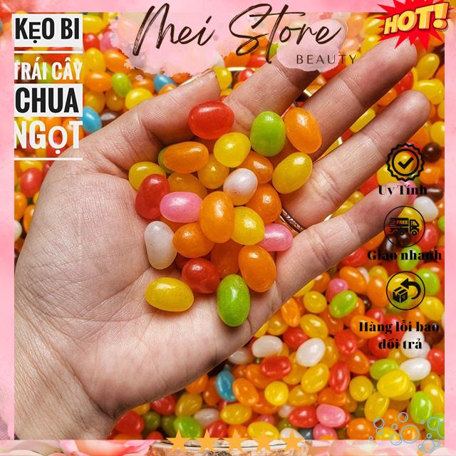 [GIẢM 5% ĐƠN 129K][Mua lẻ giá sỉ] Kẹo Bi Trái Cây 7 Màu 500 Gram