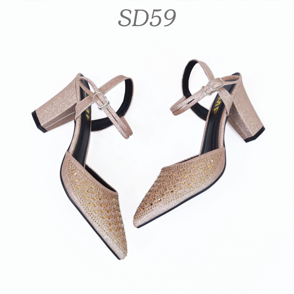 Giày Cao Gót Bít Mũi ĐÍnh Đá - SD59 - JMP