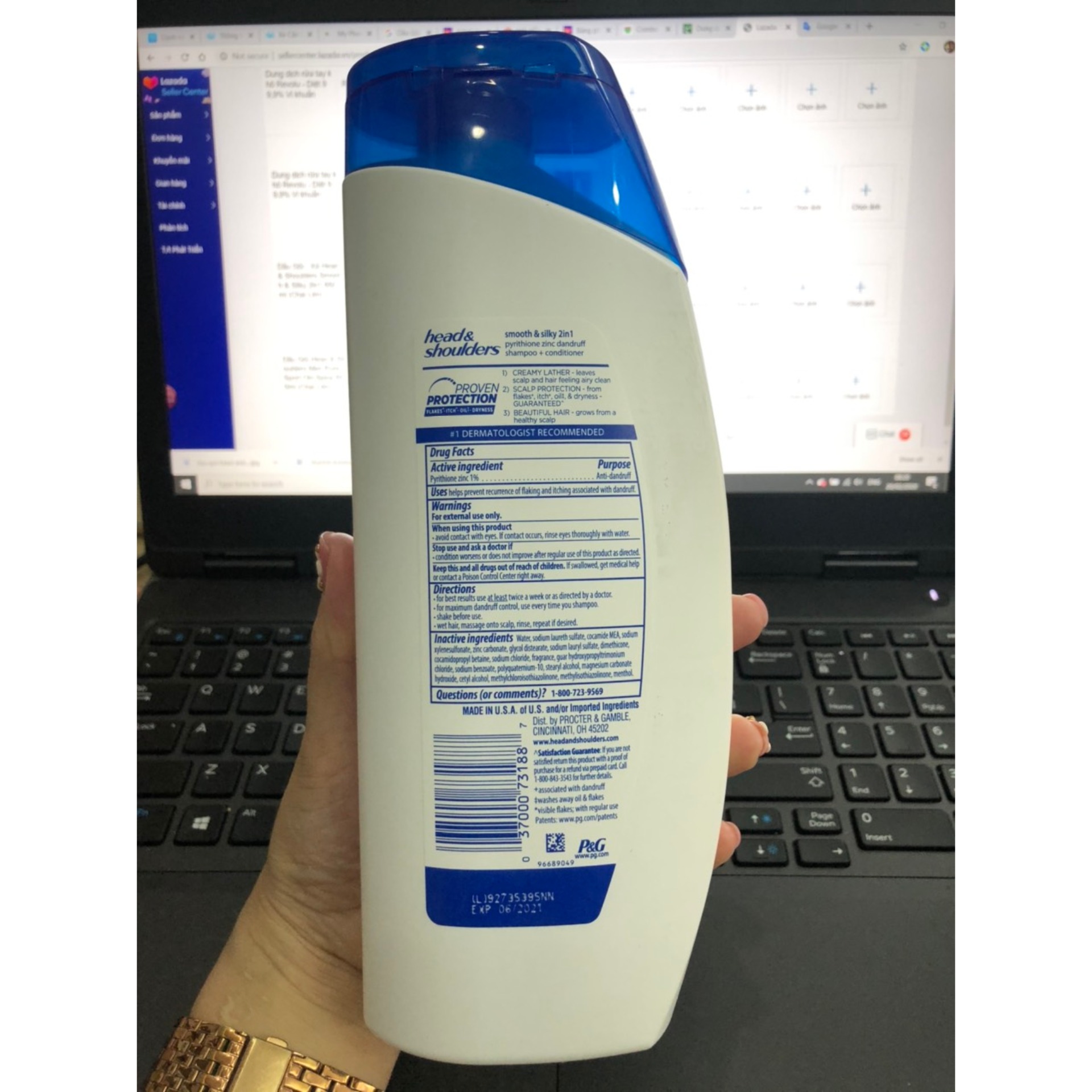 Dầu Gội - Xả Head & Shoulders Smooth & Silky 2in1 650ml (Chai Lớn)