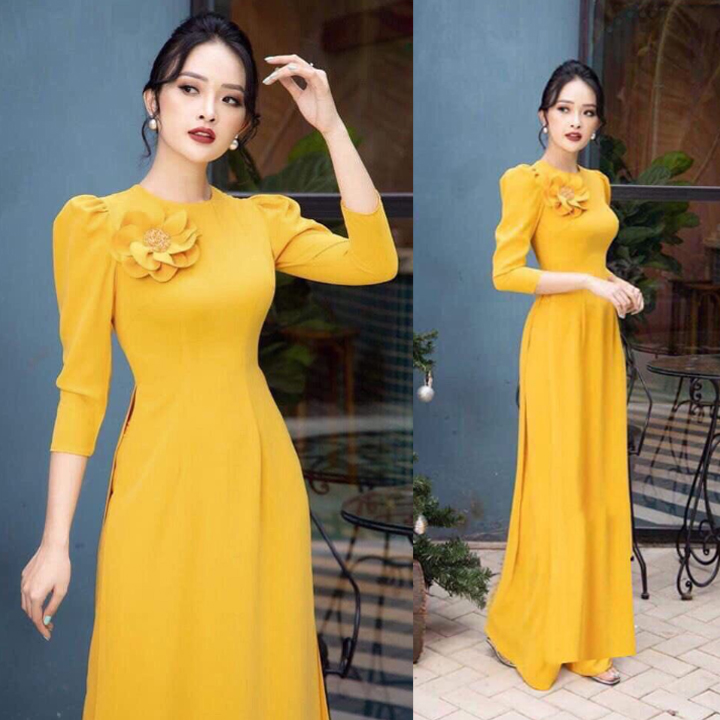 Áo dài cách tân bông hoa AD1