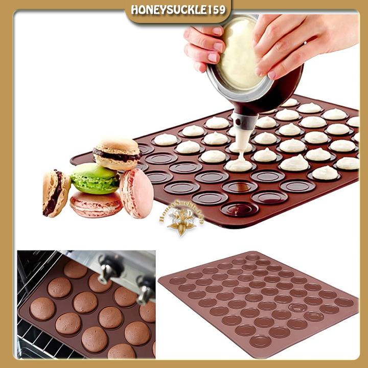 Tấm Silicon Lót Nướng Làm Bánh Macaron 48 ô