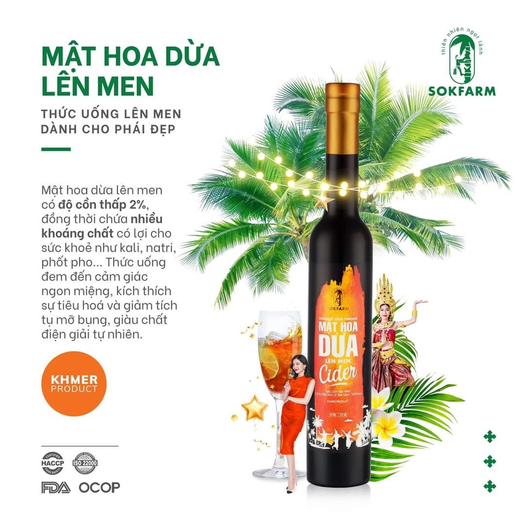 Cider Mật Hoa Dừa 375ml