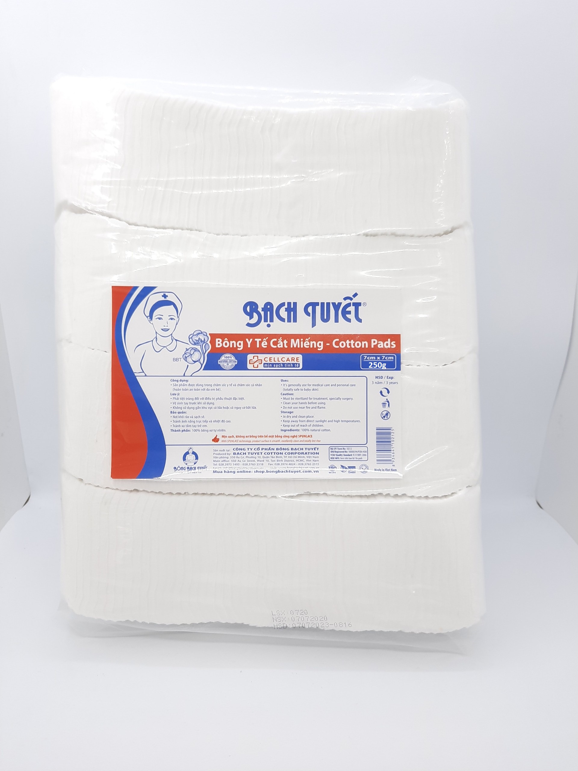 [HCM]BÔNG CẮT 7x7CM - 250G BÔNG BẠCH TUYẾT