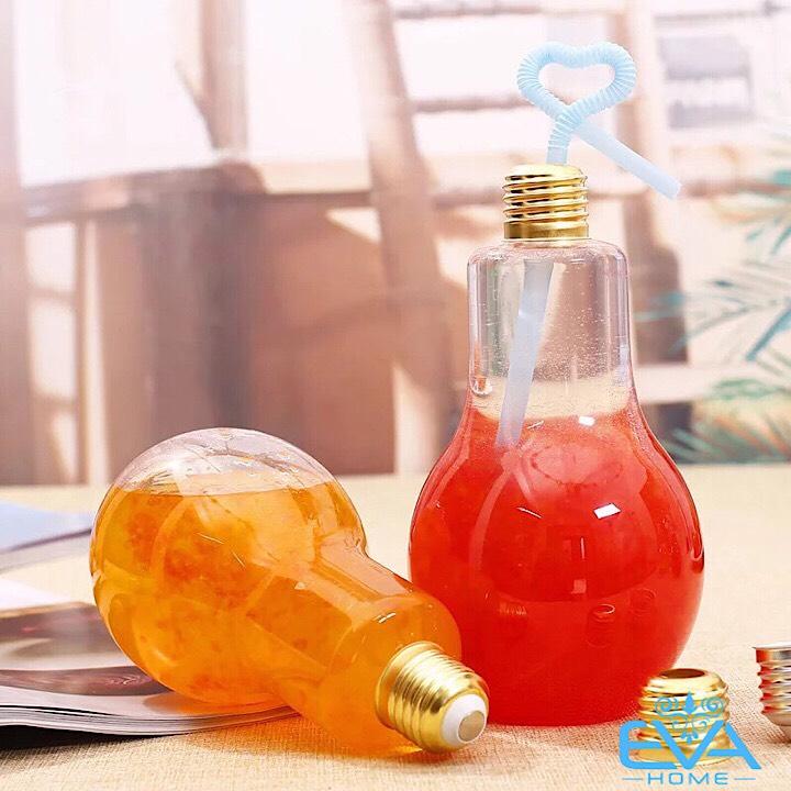 Combo 4 ly-4 bình Thuỷ Tinh Kiểu Dáng Bóng Đèn Dây tóc 400 ml