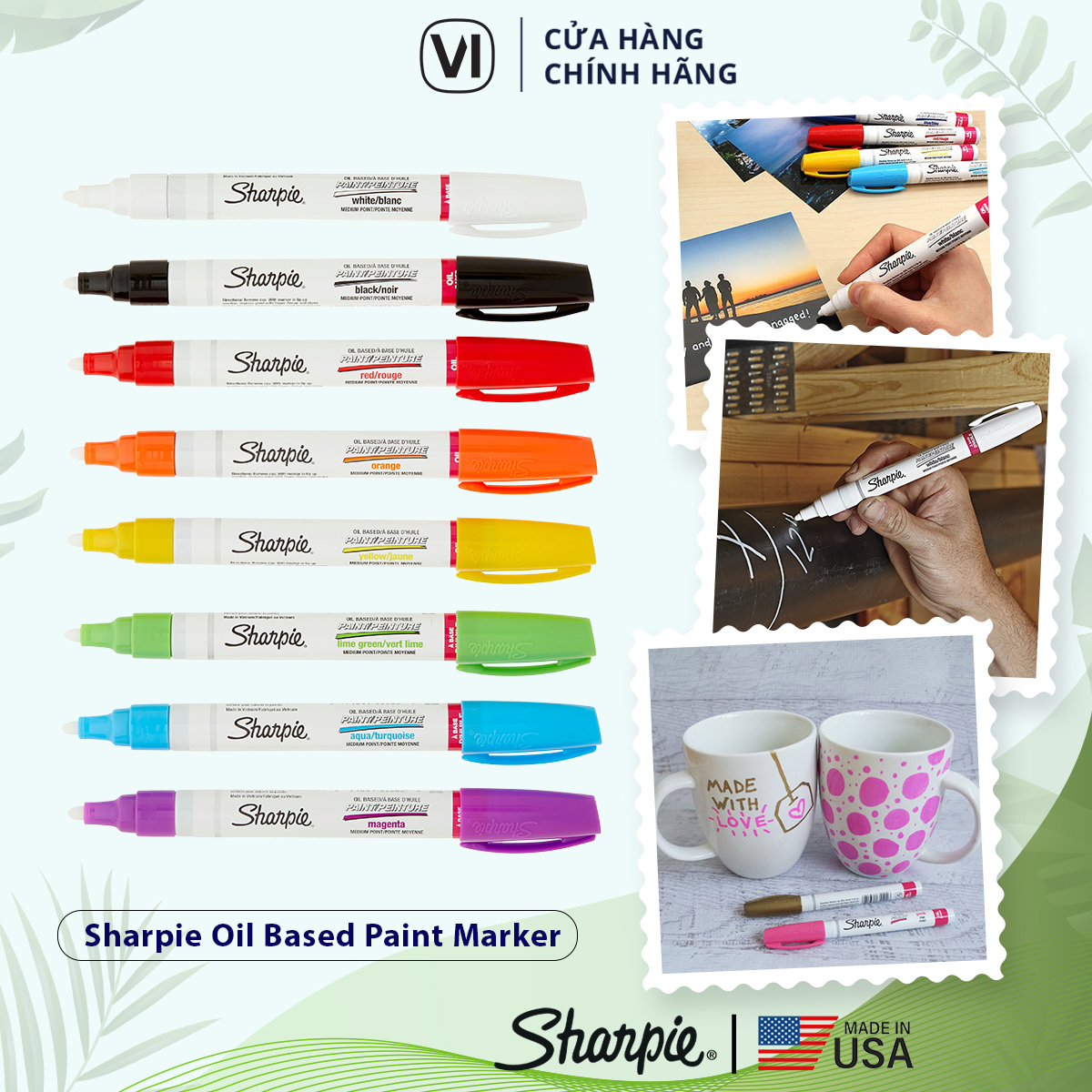 Bút sơn dầu vẽ lên mọi bề mặt Sharpie Oil Based - Ngòi Medium 1.5mm