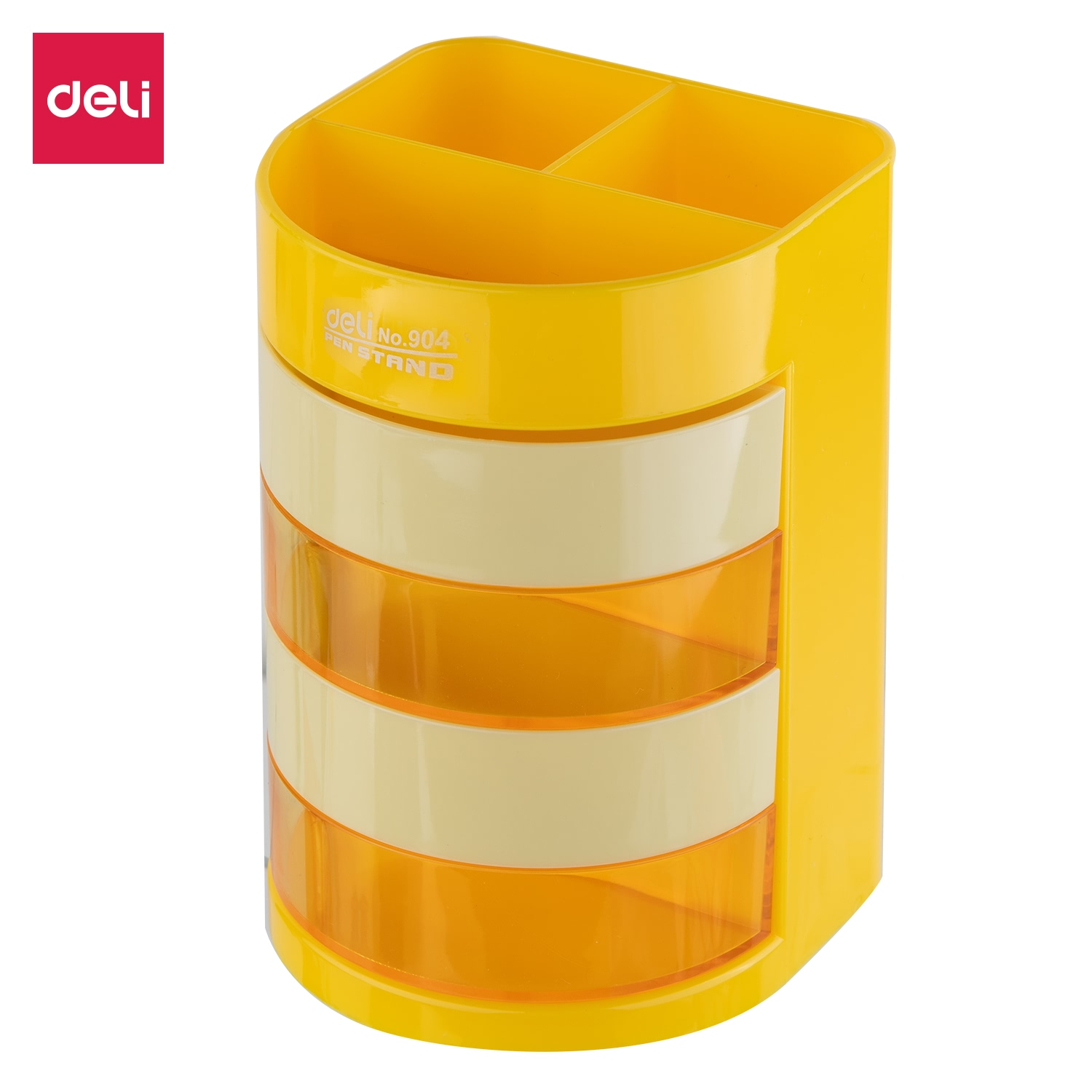 Cốc cắm bút DELI - 7 ngăn - Xanh dương, vàng - E904