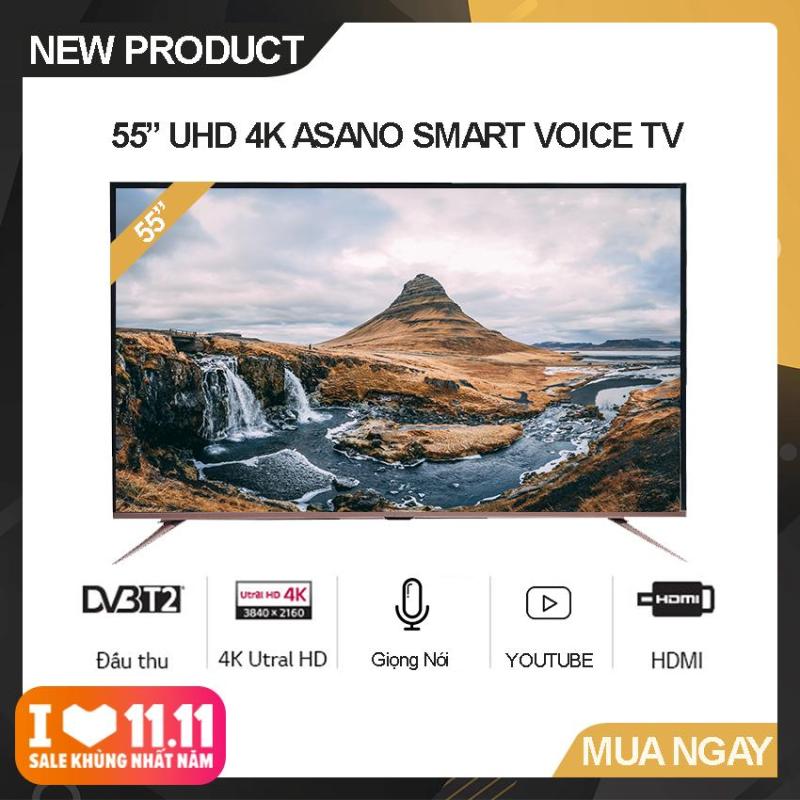 Bảng giá Smart Voice Tivi Asano 55 inch Ultra HD 4K - Model 55EK7 (Đen) Hệ điều hành Android 7.1, Kết nối Bluetooth, Điều khiển giọng nói, Tích hợp DVB-T2 - Bảo Hành 2 Năm