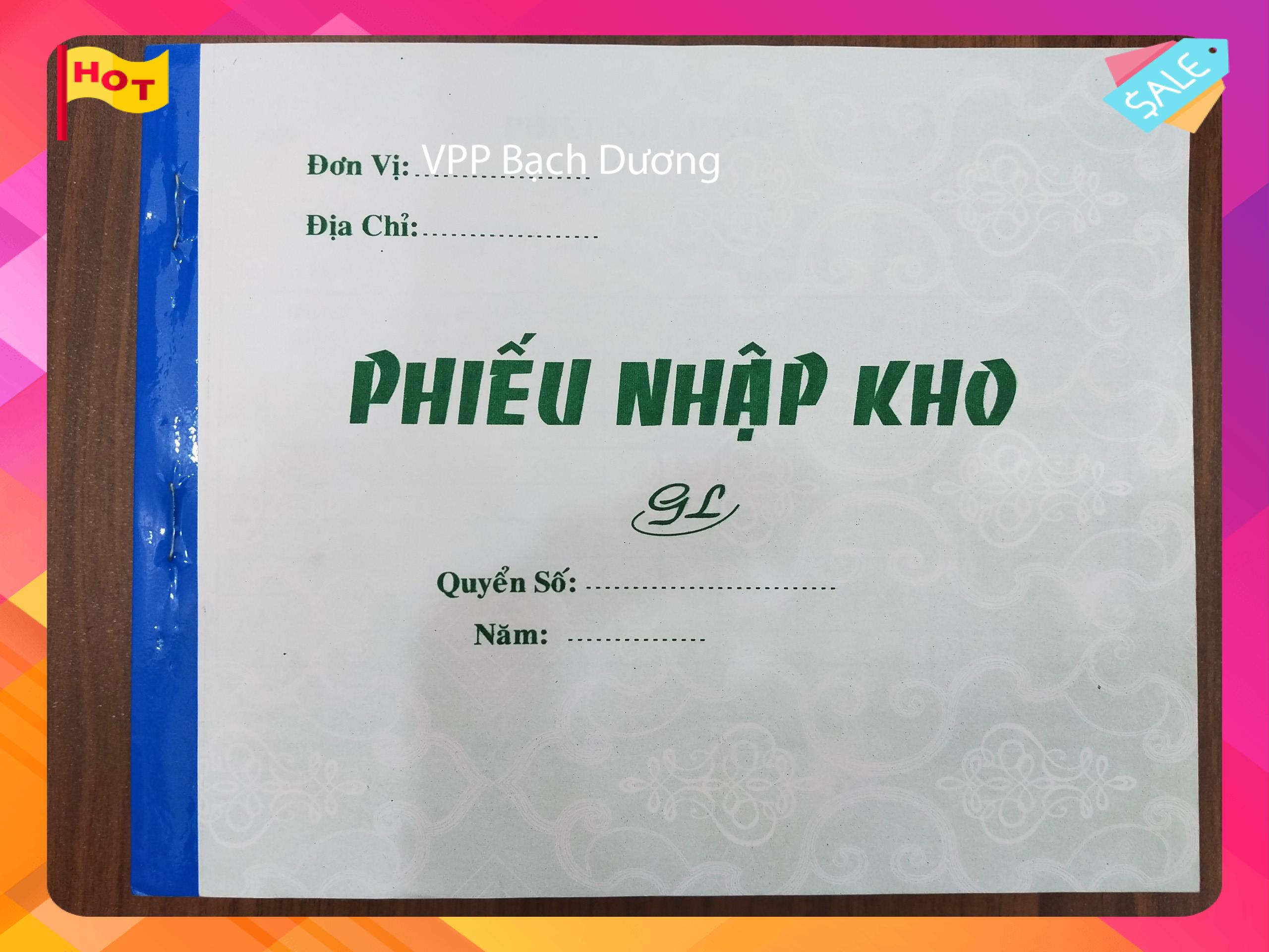 Phiếu Nhập Kho 3 liên cỡ A5 (16cm x 20cm) 150 tờ - Cuốn