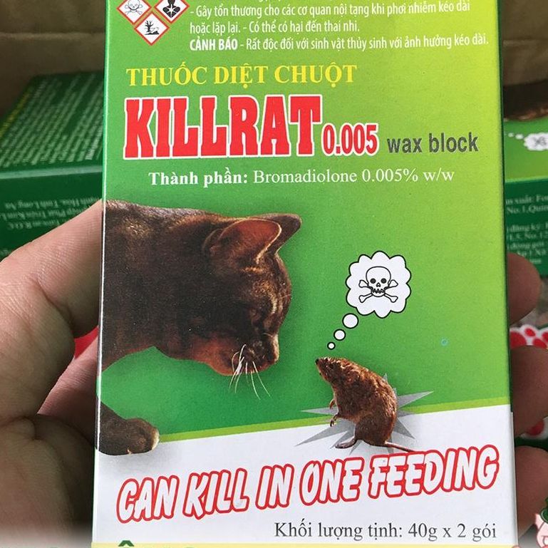 (hộp 2 gói 50g) Thuốc Diệt Chuột KILLRAT