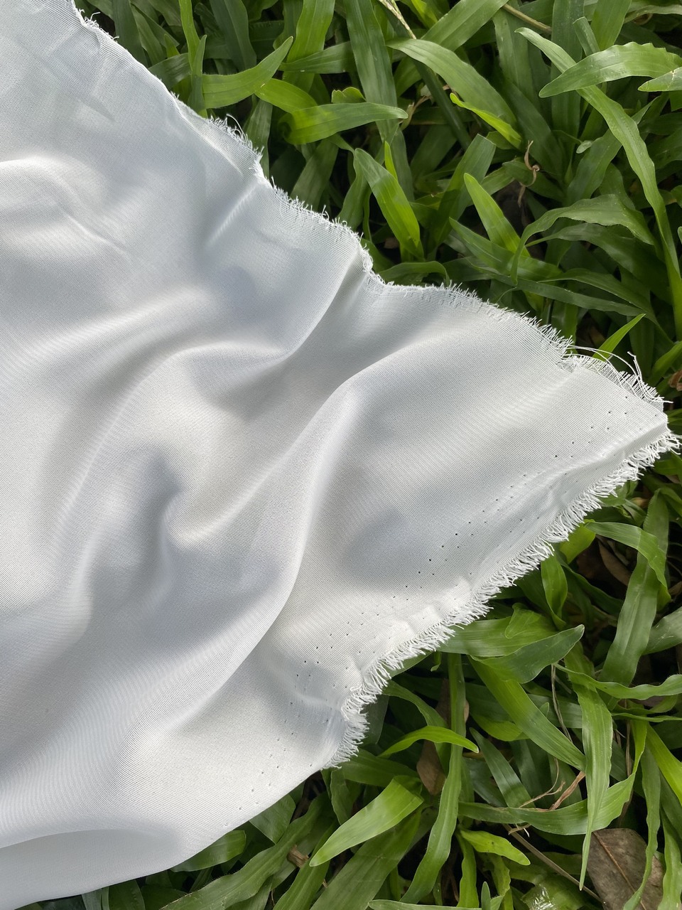 2m Vải Lụa Lót Trắng Mỏng - Tằm Ý