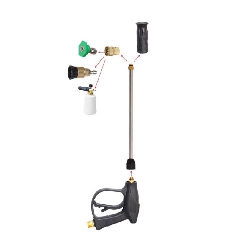 Ống Nối Dài Súng Xịt Rửa Xe 30Cm