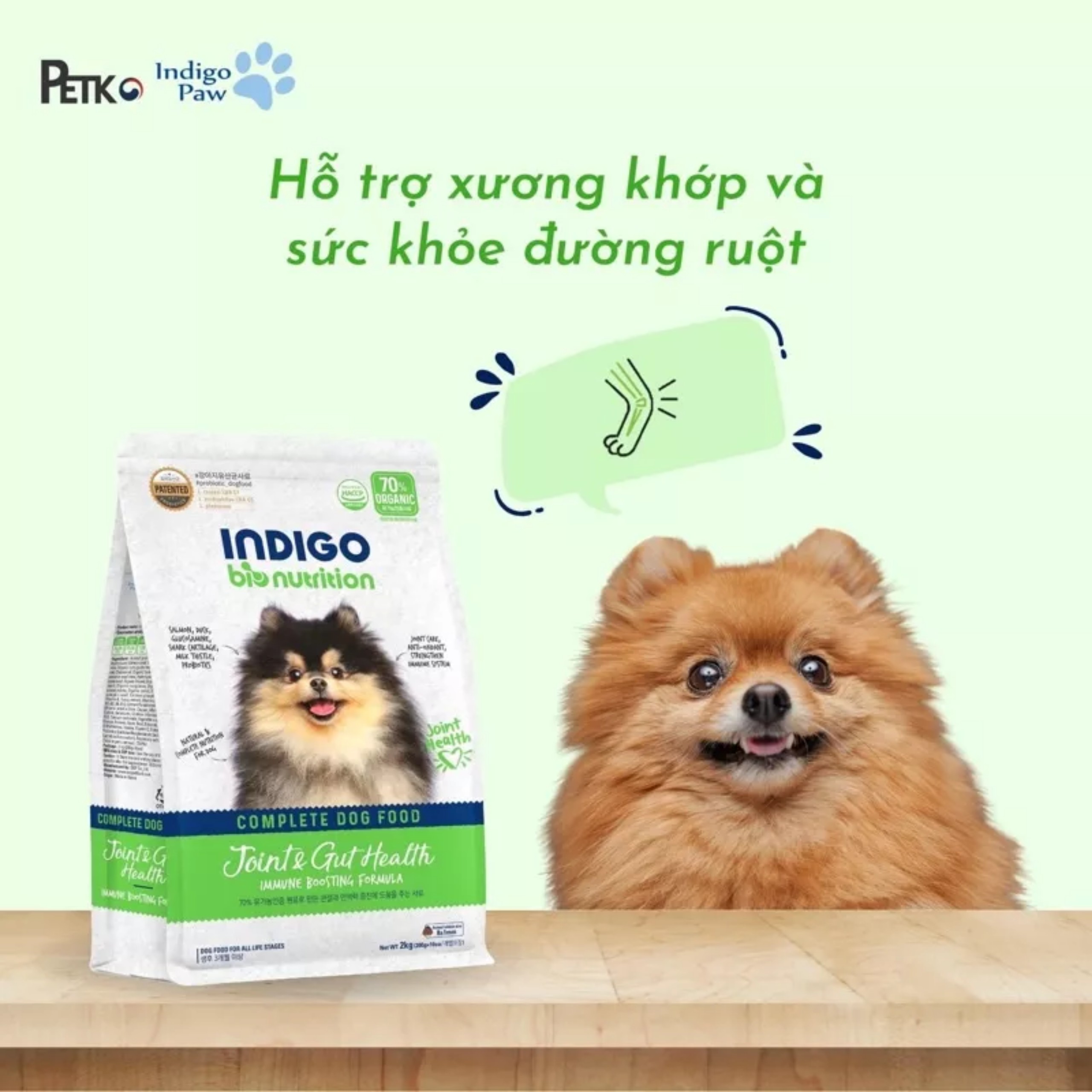 Thức ăn hạt khô Indigo cho chó (túi nguyên 2kg)