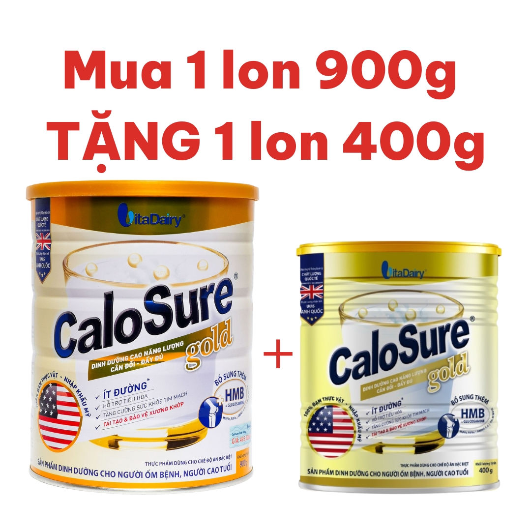 Sữa bột Calosure Gold ít đường 900g